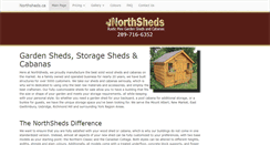 Desktop Screenshot of northsheds.ca