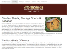 Tablet Screenshot of northsheds.ca